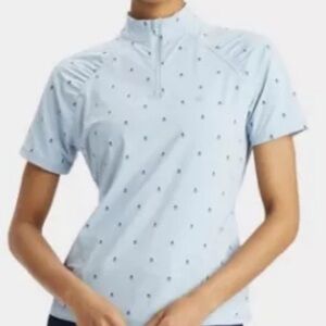 G/Fore Skull & T's Silky Nylon Short Sleeve 1/4 Zip Polo